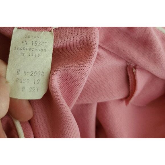 Vintage 1970s Shirt Dress Womens Size L Pink Polyester Waitress - Picture 4 of 4